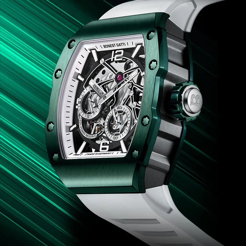 BONEST GATTI Phantom Speed Collection Automatic Mechanical Movement Watch Men's Watches Cut Out Dial-2
