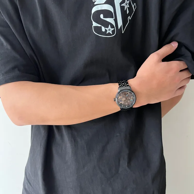 FAIRWHALE Pioneer Collection Men's Watch Automatic Mechanical Movement Watch Men's Watches Black Dial-7