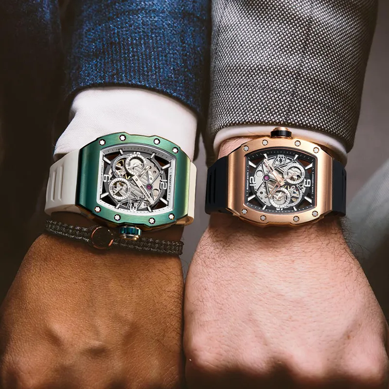 BONEST GATTI Phantom Speed Collection Automatic Mechanical Movement Watch Men's Watches Cut Out Dial-3