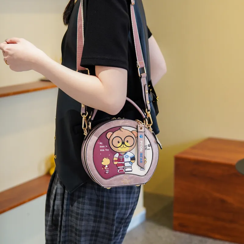 North Pack PU Handbag, Shoulder Bag, Crossbody Bag Regular Women's Pink/Coffee/Black-16