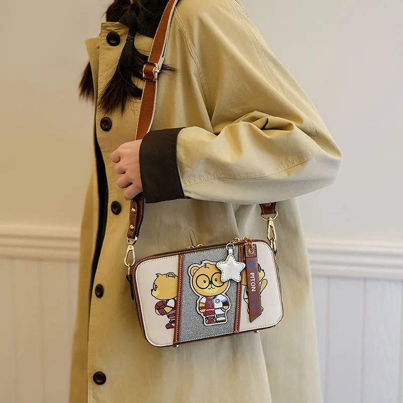 North Pack PU Crossbody Bag Women's Black/Brown-8