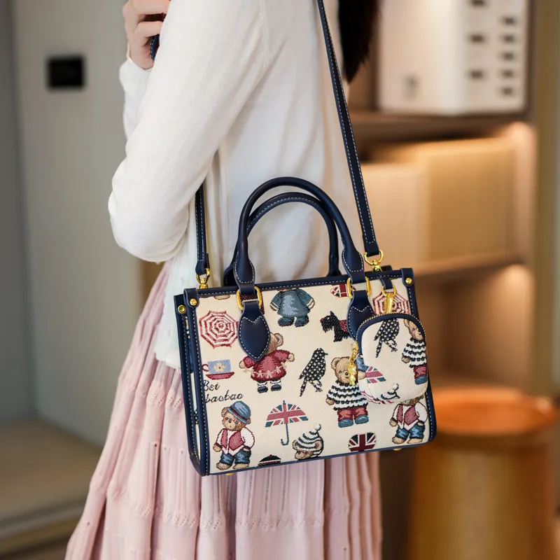 North Pack Fabric Tote Shoulder Bag, Crossbody Bag, Handbag Regular Women's Multicolor-4