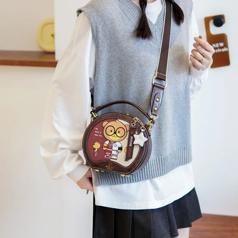 North Pack PU Handbag, Shoulder Bag, Crossbody Bag Regular Women's Pink/Coffee/Black-5