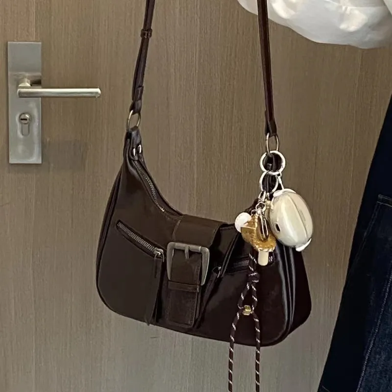 North Pack PU Shoulder Bag Regular Women's Black/Coffee-7