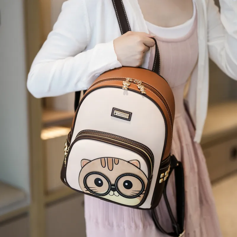 North Pack PU Backpack Women's Ecru-1