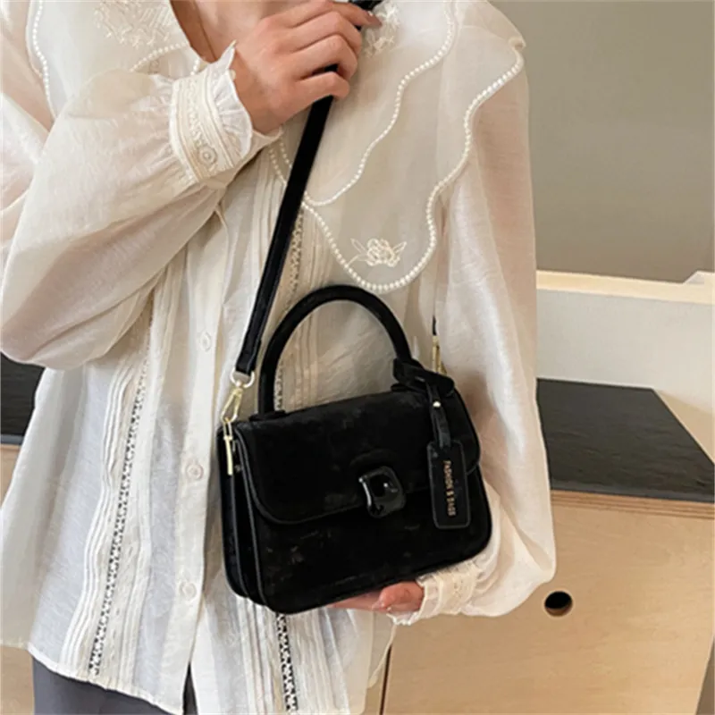 North Pack PU Handbag Small Square Bag Crossbody Bag Regular Women's Ecru/Black/Pink/Blue-7