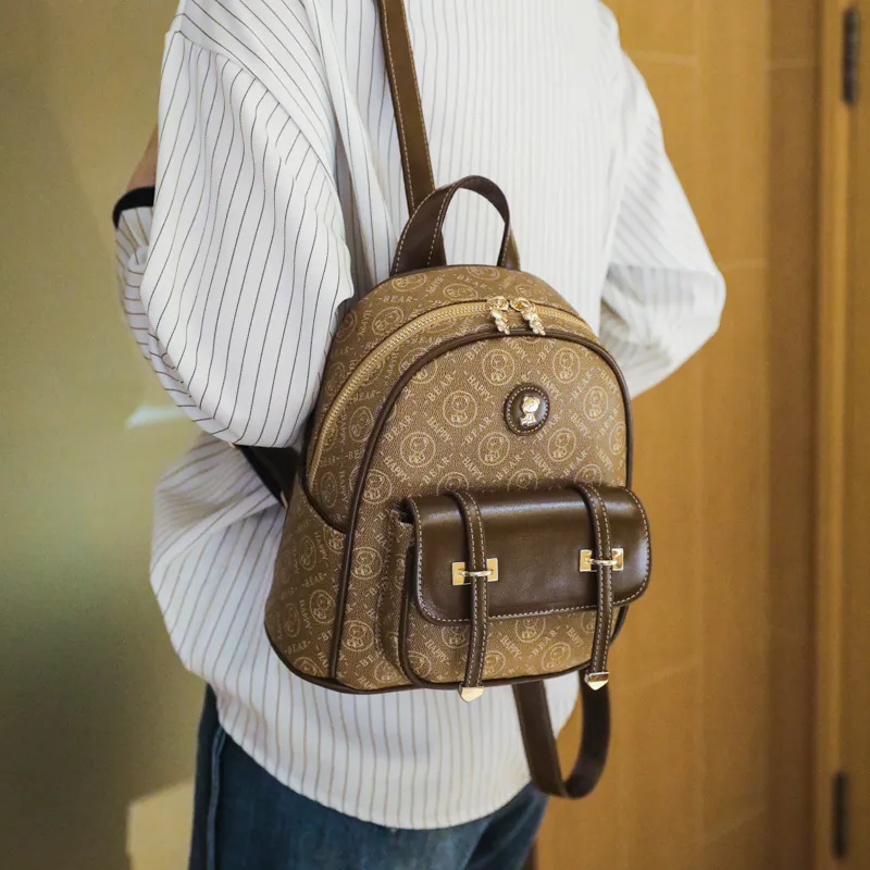 North Pack PU Backpack Women's Brown/Coffee-2