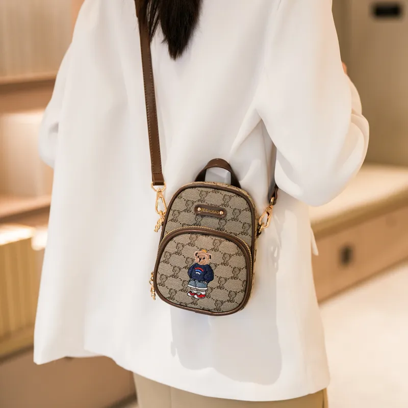 North Pack Fabric Shoulder Bag Regular Women's Multicolor-4