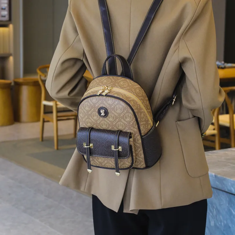 North Pack PU Backpack Women's Brown/Coffee-7