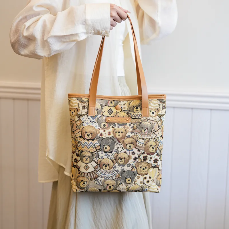 North Pack Canvas Bag, Handbag, Shoulder Bag Regular Women's Midnight Black/Beige Apricot-13