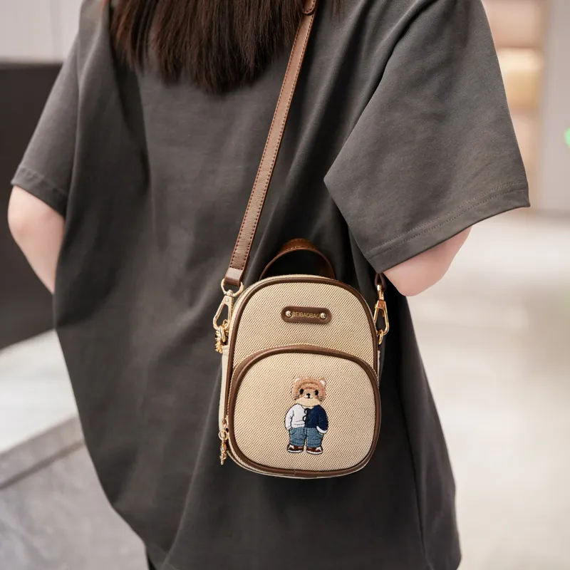 North Pack Fabric Shoulder Bag Regular Women's Multicolor-10