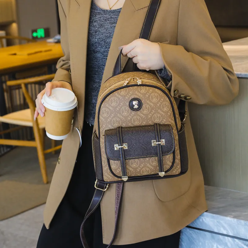 North Pack PU Backpack Women's Brown/Coffee-9