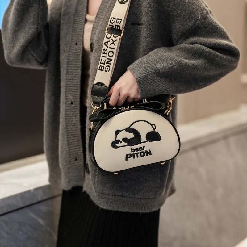 North Pack PU Shoulder Bag Crossbody Bag Handbag Regular Women's Letter Panda-5