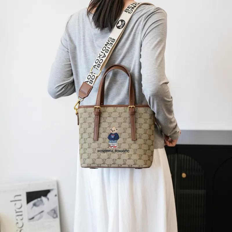 North Pack Canvas Bag, Tote Bag, Shoulder Bag Women's Ecru/Khaki-7