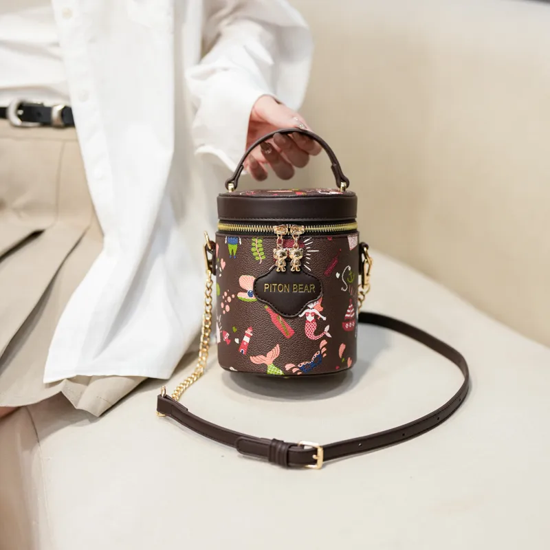 North Pack PU Bucket Bags Handbags Regular Women's Coffee/Pink-1