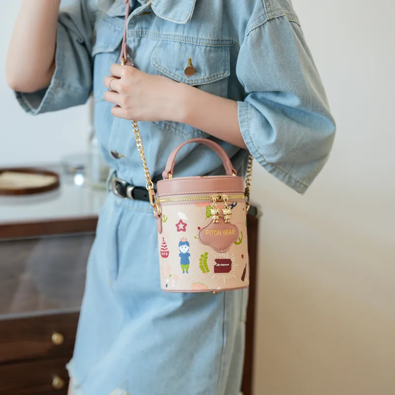 North Pack PU Bucket Bags Handbags Regular Women's Coffee/Pink-13