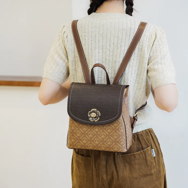 North Pack PU Backpack Women's Coffee-5