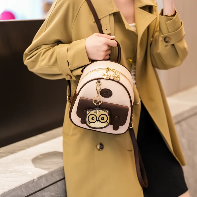 North Pack PU Backpack Women's Beige-1