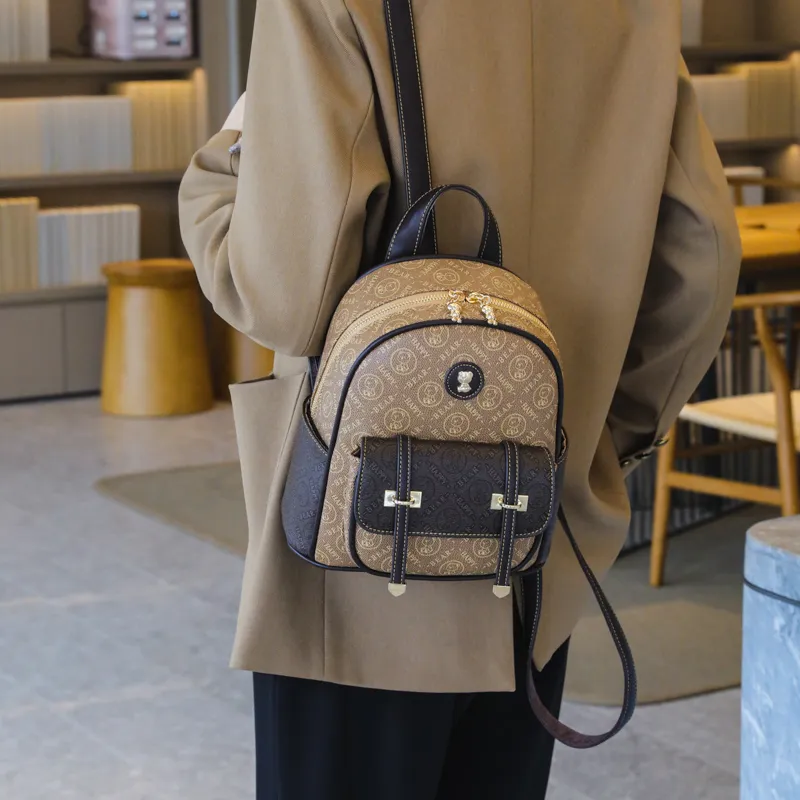North Pack PU Backpack Women's Brown/Coffee-8