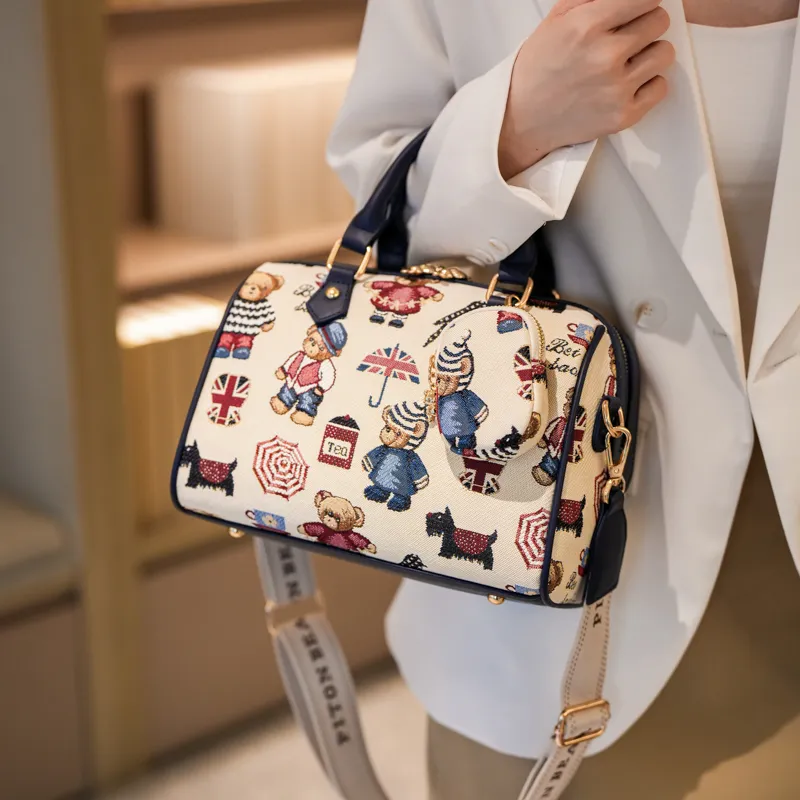 North Pack Fabric Crossbody Handbag Women's Multicolor-2