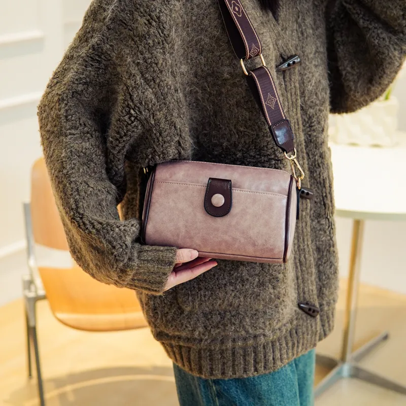 North Pack PU Shoulder Bag, Crossbody Bag Regular Women's Coffee/Brown/Pink/Ecru-9