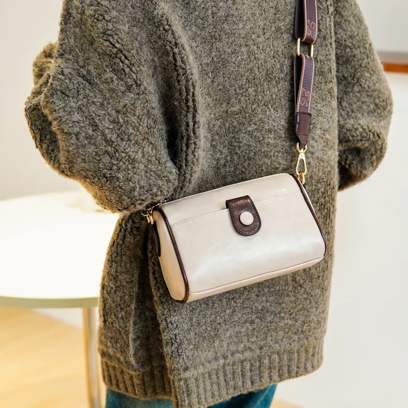 North Pack PU Shoulder Bag, Crossbody Bag Regular Women's Coffee/Brown/Pink/Ecru-14