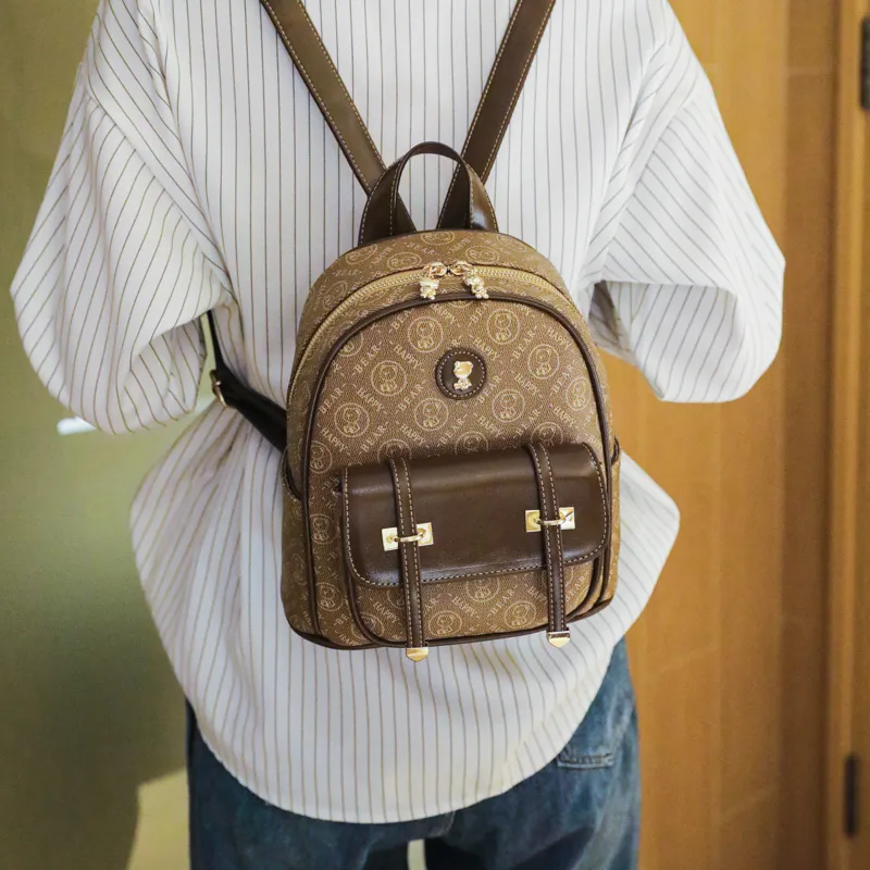 North Pack PU Backpack Women's Brown/Coffee-1