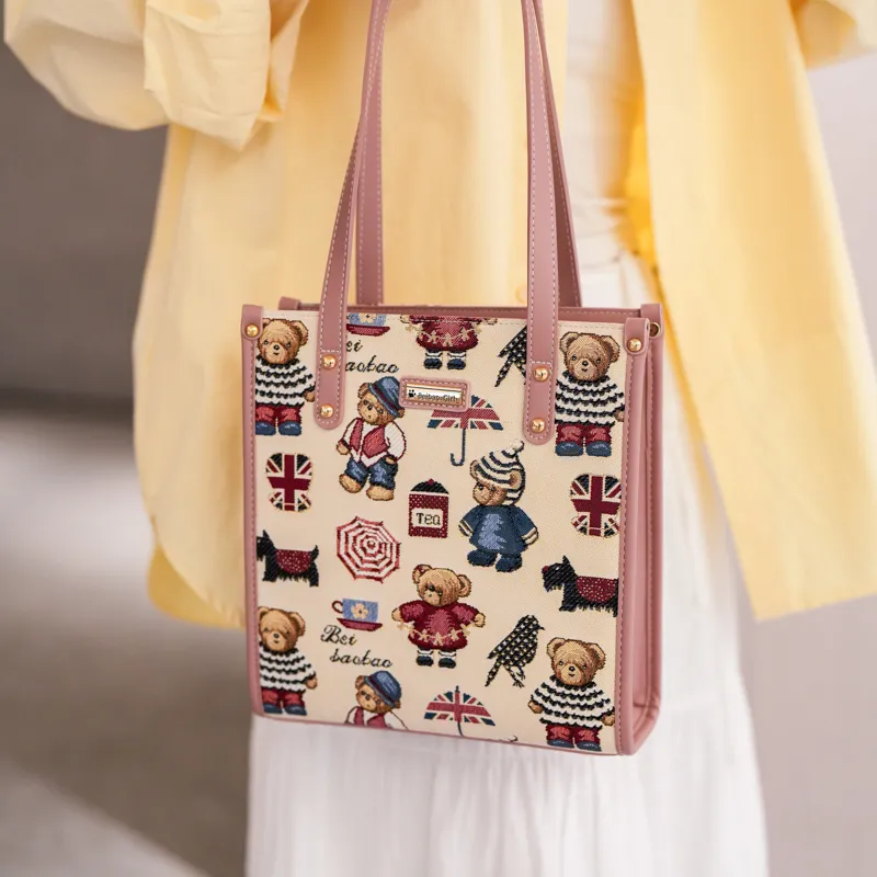 North Pack Fabric Tote Bag, Shoulder Bag Regular Women's Multicolor-9