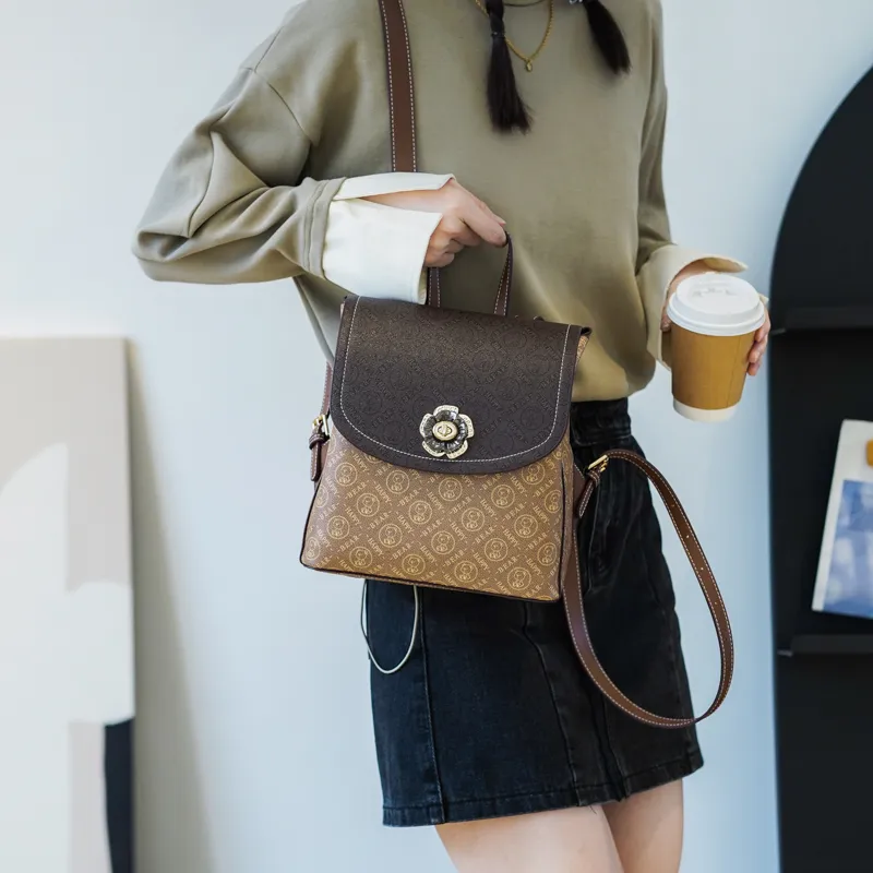 North Pack PU Backpack Women's Coffee-4