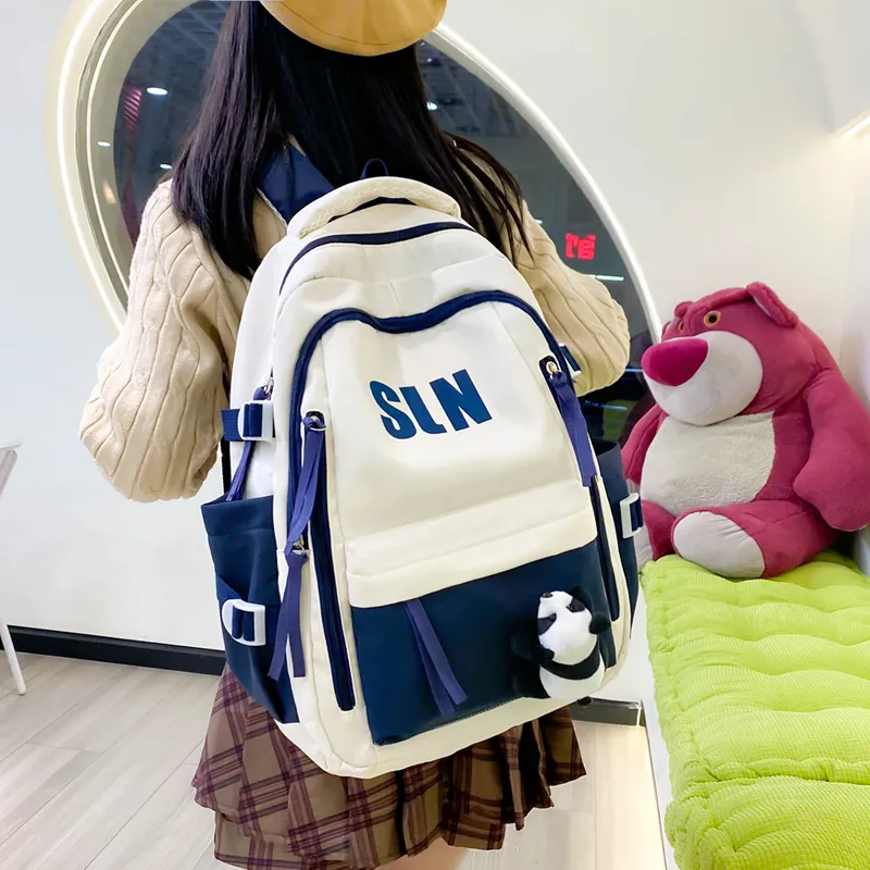 North Pack Nylon Backpack Unisex Black/Red/Green/Blue/Brown-34