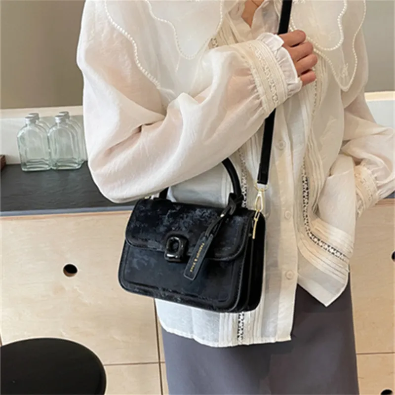 North Pack PU Handbag Small Square Bag Crossbody Bag Regular Women's Ecru/Black/Pink/Blue-12