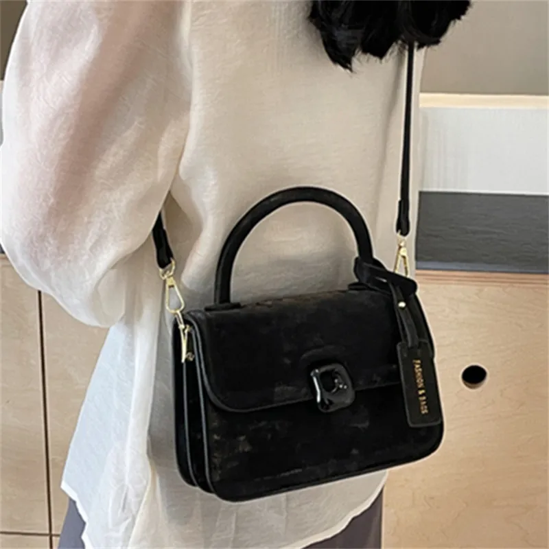North Pack PU Handbag Small Square Bag Crossbody Bag Regular Women's Ecru/Black/Pink/Blue-10