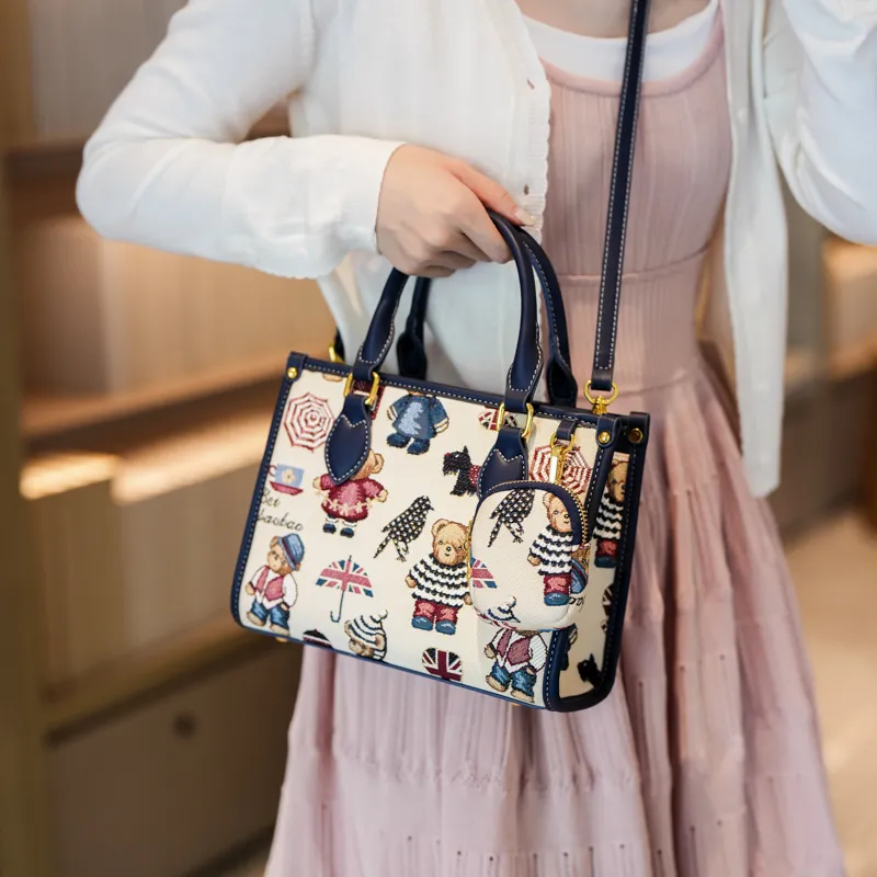 North Pack Fabric Tote Shoulder Bag, Crossbody Bag, Handbag Regular Women's Multicolor-1