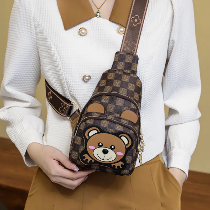 North Pack PU Crossbody Bag, Sling Bag Regular Women's Khaki/Coffee-8
