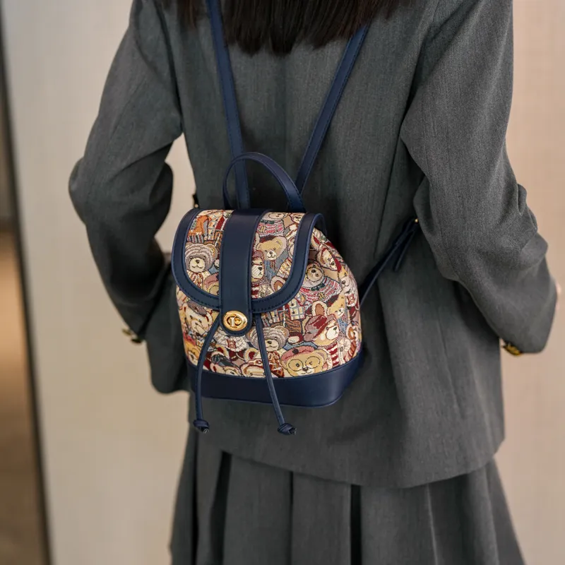 North Pack PU Backpack Women's Brown Bear/Pink Bear/Blue Bear/Panda Brown/Panda Black-18