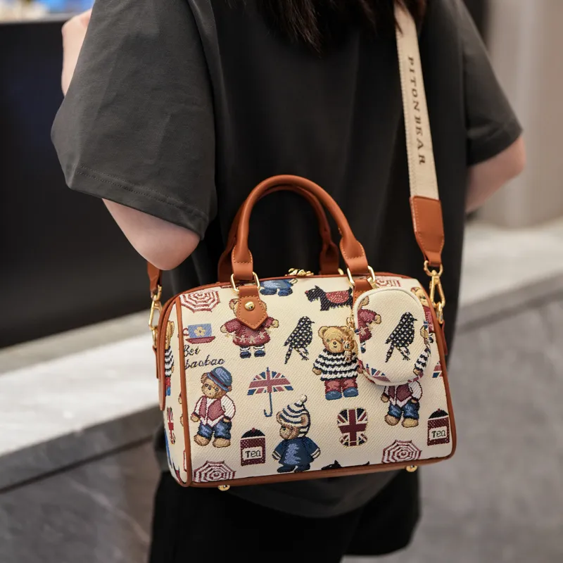 North Pack Fabric Crossbody Handbag Women's Multicolor-12