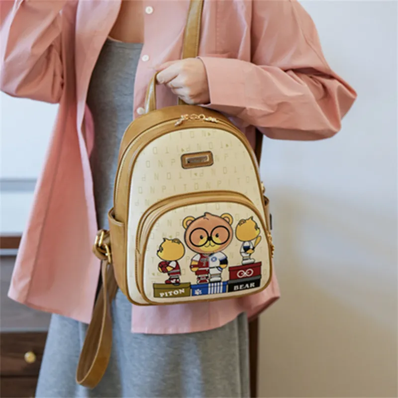 North Pack PU Backpack Regular Women's Black/Ginger Yellow/Green-11
