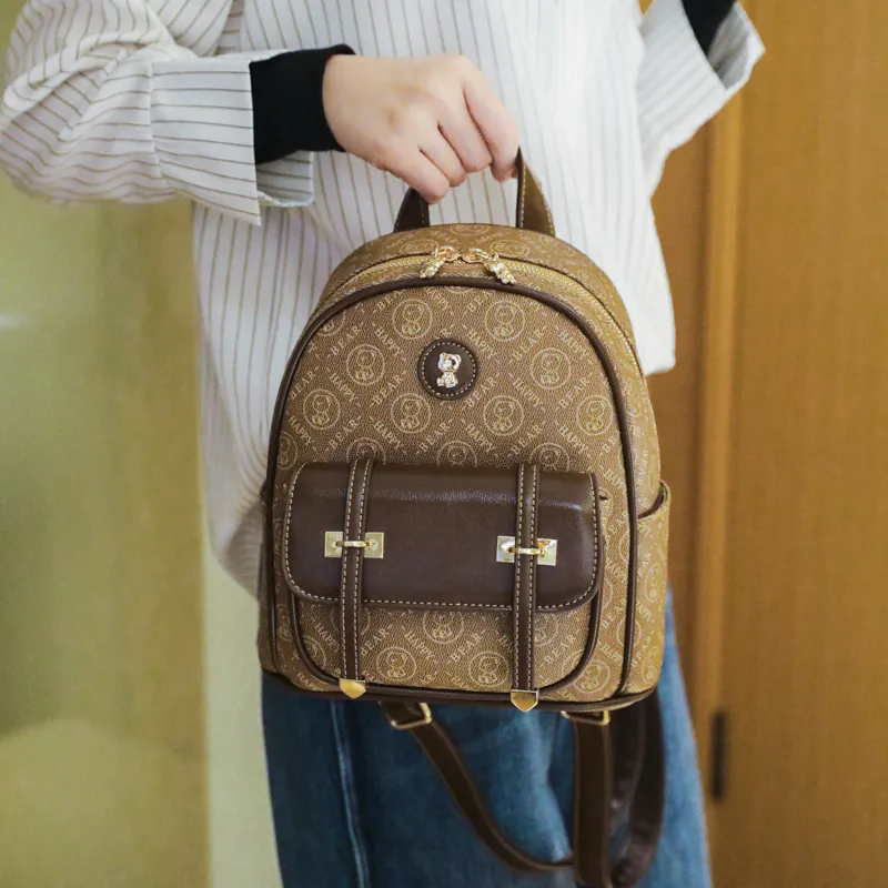 North Pack PU Backpack Women's Brown/Coffee-4