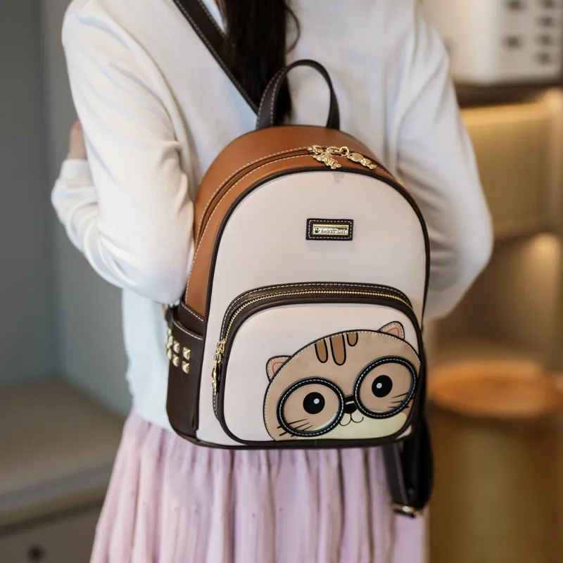 North Pack PU Backpack Women's Ecru-2
