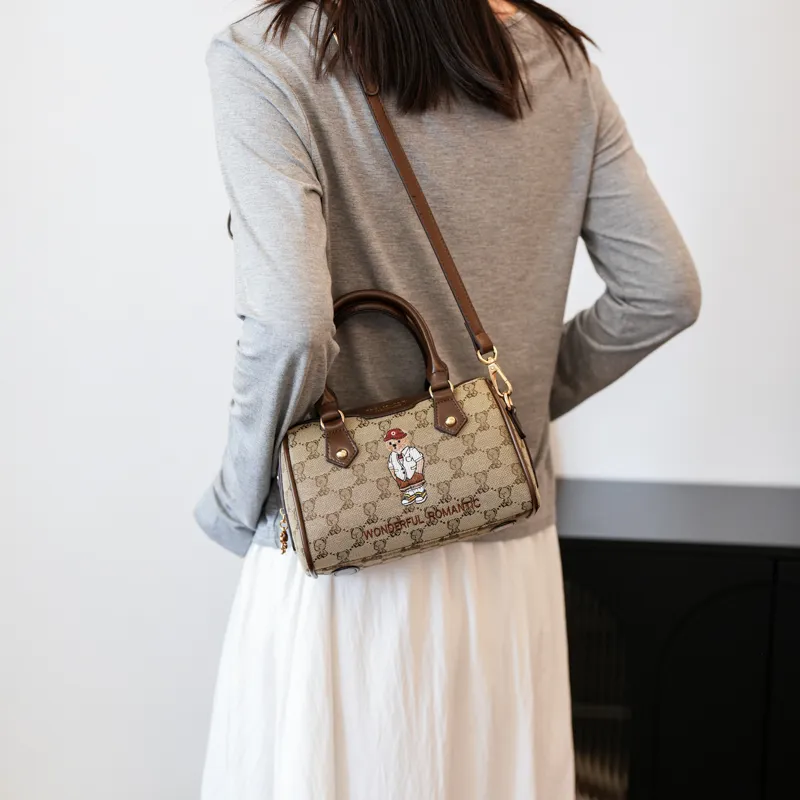 North Pack Sail Boston Bag, Shoulder Bag, Crossbody Bag, Handbag Women's Ecru/Khaki-6
