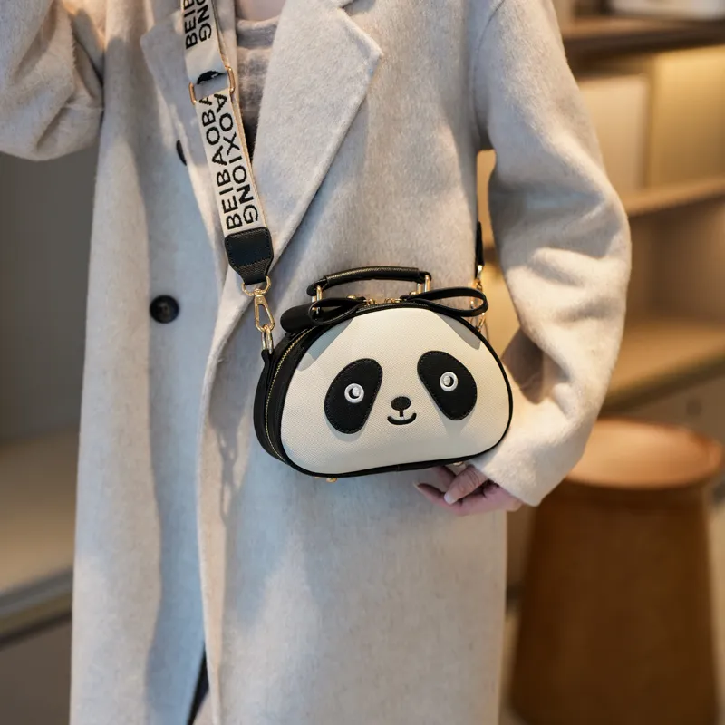 North Pack PU Shoulder Bag Crossbody Bag Handbag Regular Women's Letter Panda-11