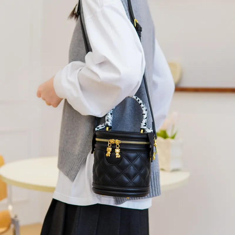 North Pack PU Shoulder Bag, Crossbody Bag Trumpets Women's White & Khaki/White & Black/Black-16