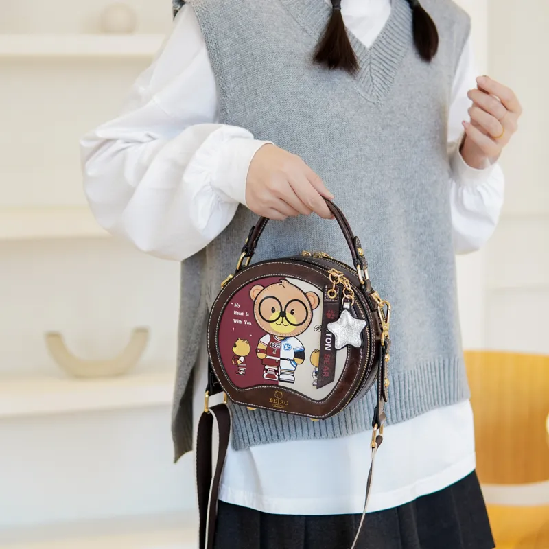 North Pack PU Handbag, Shoulder Bag, Crossbody Bag Regular Women's Pink/Coffee/Black-2