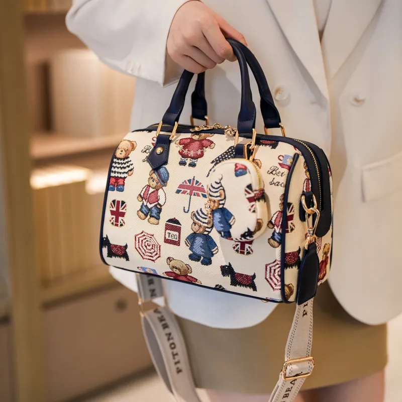 North Pack Fabric Crossbody Handbag Women's Multicolor-3