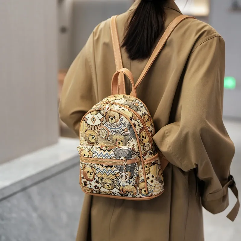 North Pack Fabric Backpack Women's Multicolor-9