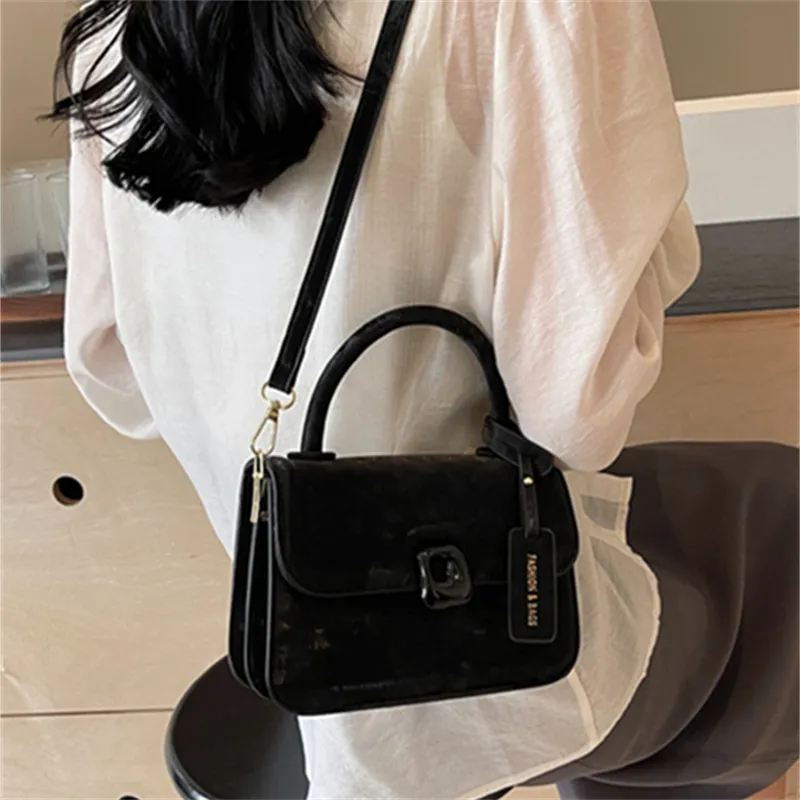 North Pack PU Handbag Small Square Bag Crossbody Bag Regular Women's Ecru/Black/Pink/Blue-8