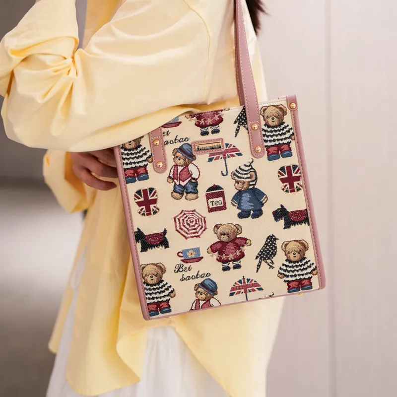 North Pack Fabric Tote Bag, Shoulder Bag Regular Women's Multicolor-10