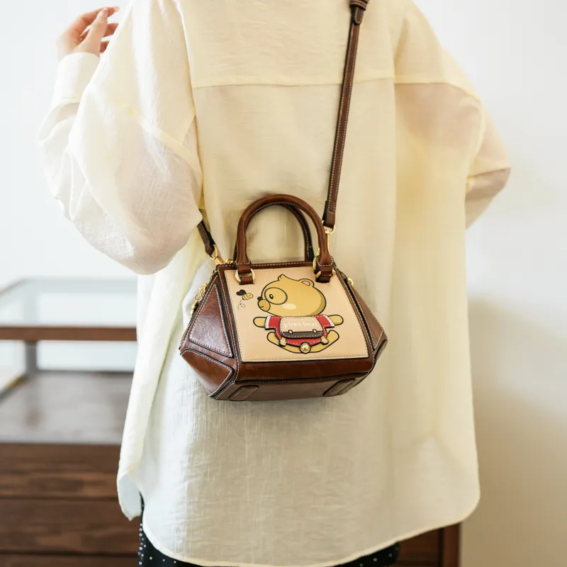 North Pack PU Crossbody Bag Regular Women's Coffee-3