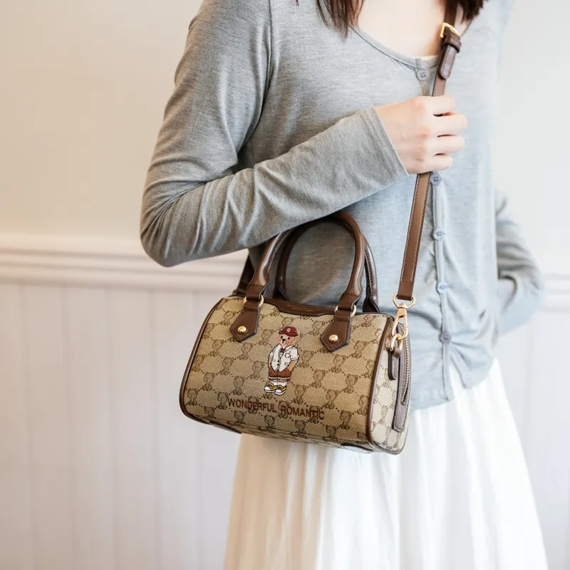 North Pack Sail Boston Bag, Shoulder Bag, Crossbody Bag, Handbag Women's Ecru/Khaki-9
