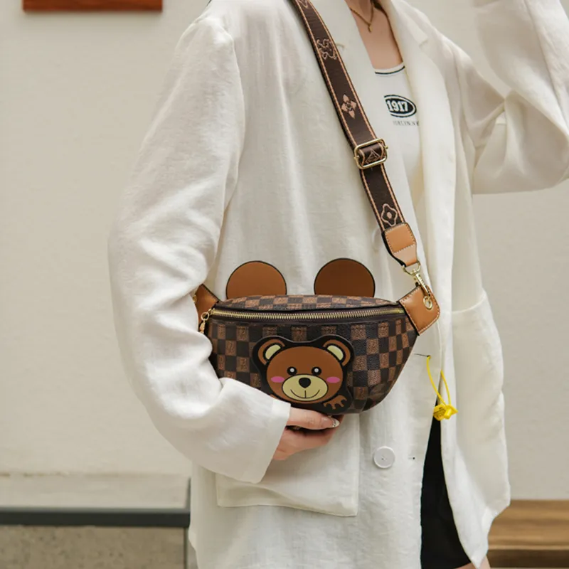 North Pack PU Crossbody Bag Sling Bag Regular Women's Khaki/Coffee-4
